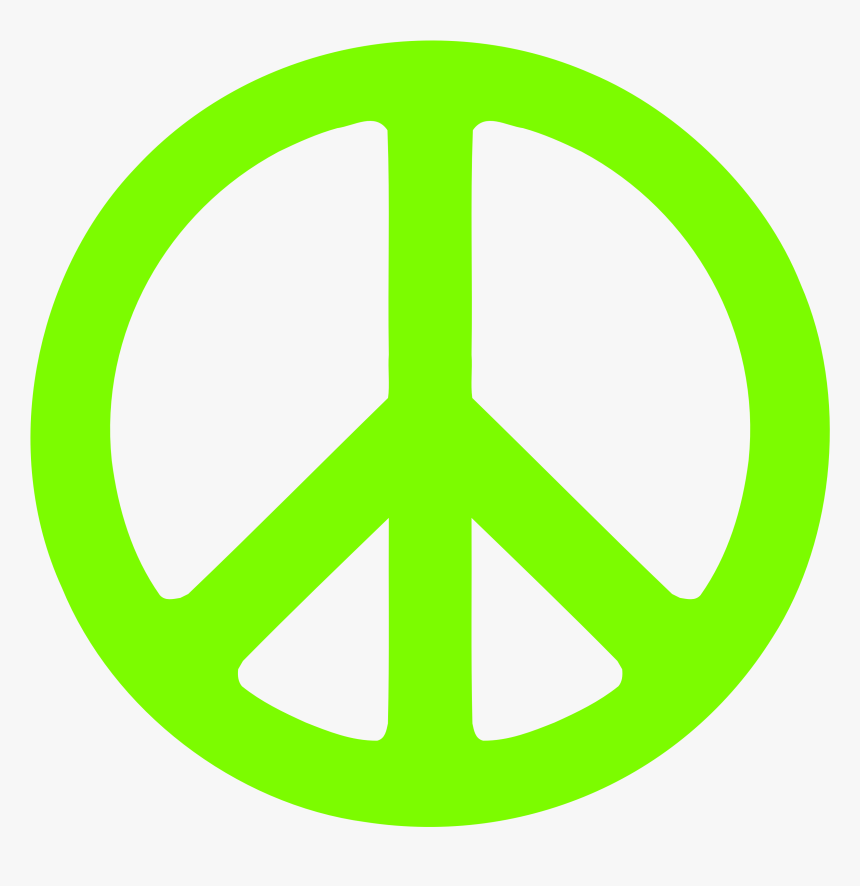 Lawn Green Peace Symbol 1 Scallywag Peacesymbol - Peace Symbol In Green, HD Png Download