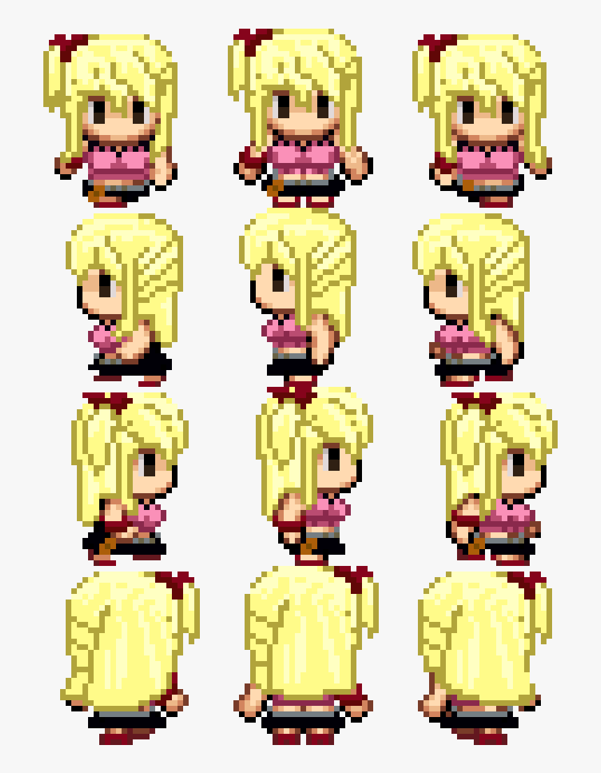 Lucy Heartfilia Base Sprite Big - Rpg Maker Vx Sprites Download, HD Png Download