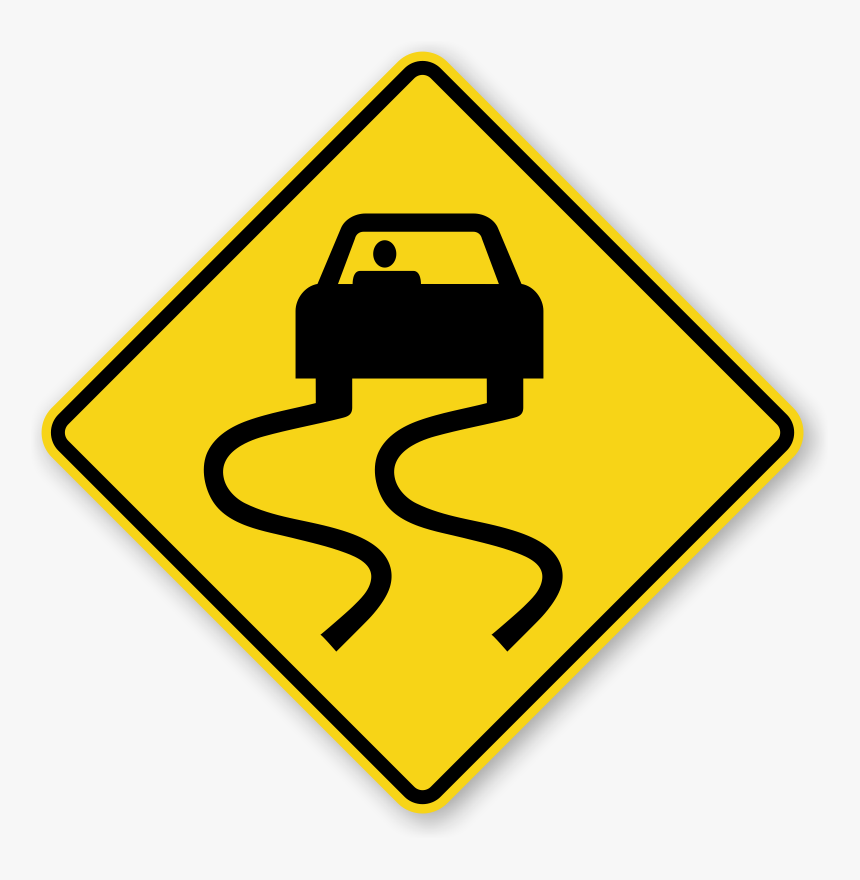 Stock Highway Rough Free On Dumielauxepices Net - Slippery Roads Sign, HD Png Download