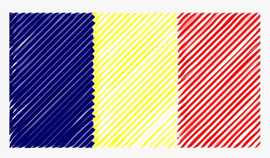Chad Flag Linear Clip Arts - Chad Flag Transparent, HD Png Download