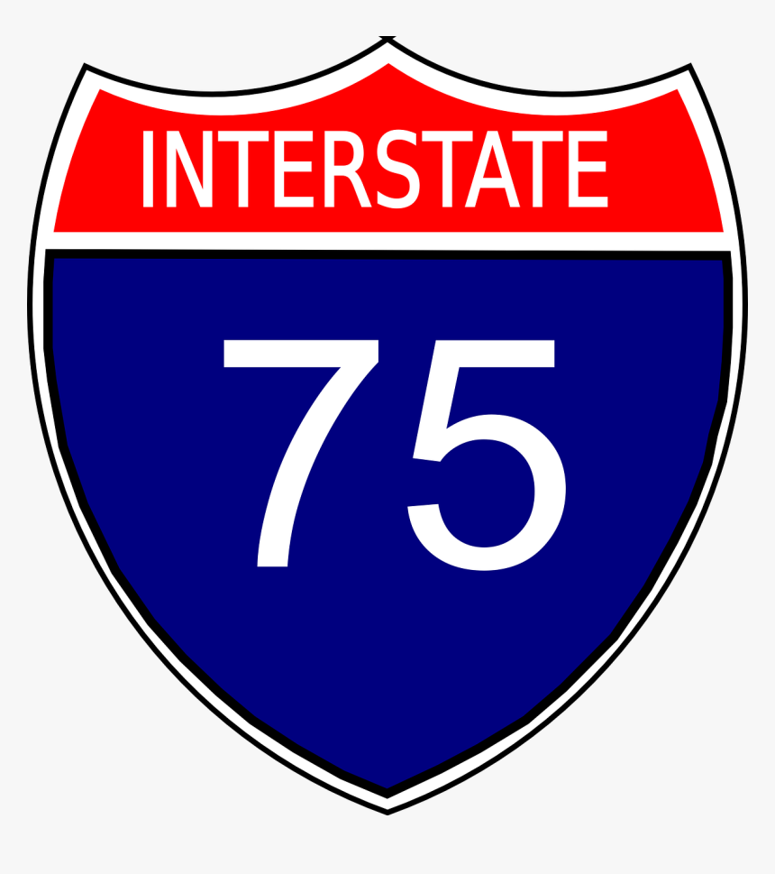 Sign, Interstate 75, America, Highway, Street, Road - Interstate 75 Sign, HD Png Download