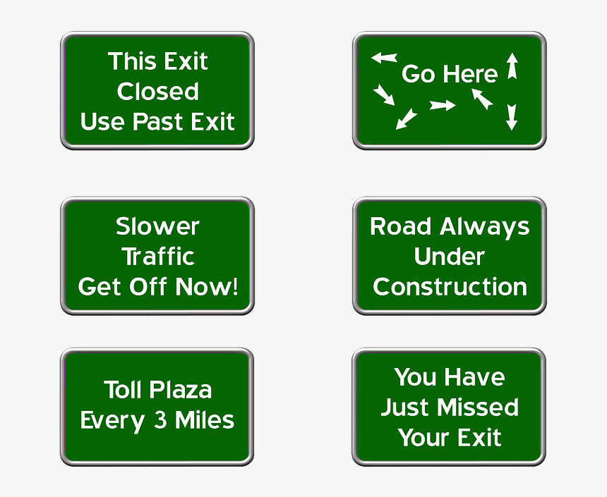 Highway Signs, Freeway, Funny Signs, Highway, Road - Have To Burn The Rope, HD Png Download