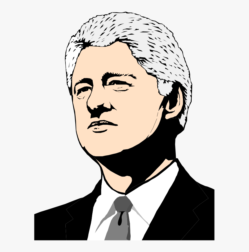 Bill Clinton Head Cartoon, HD Png Download