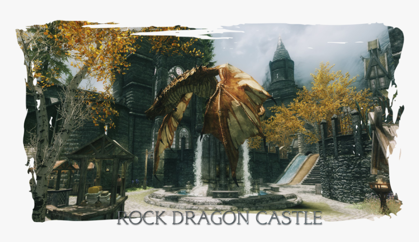 Transparent Skyrim Dragon Png - Skyrim Dragon Castle Mod, Png Download