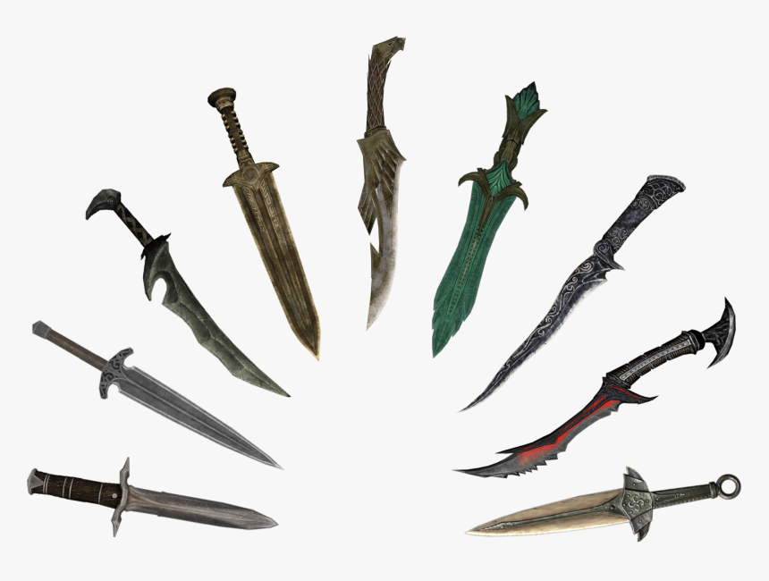 Transparent Skyrim Dragon Png - Skyrim Daggers, Png Download
