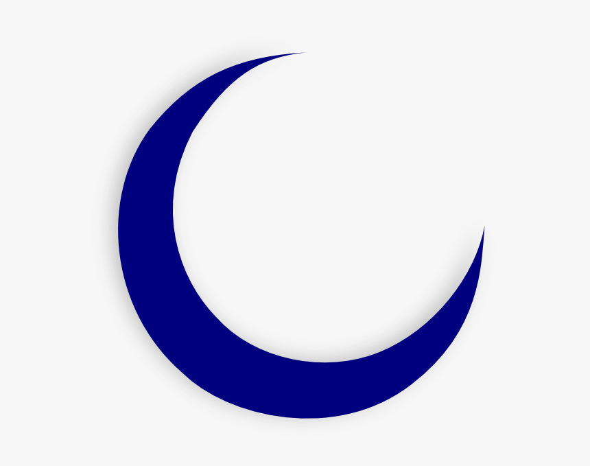 Crescent Moon Svg Clip Arts - Blue Crescent Png, Transparent Png