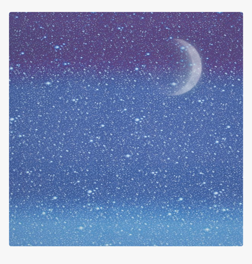 Stars Moon Blue Sticker - Moon, HD Png Download