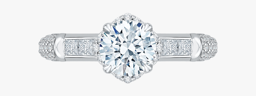 Carizza 18k White Gold Carizza Semi Mount Engagement - Pre-engagement Ring, HD Png Download