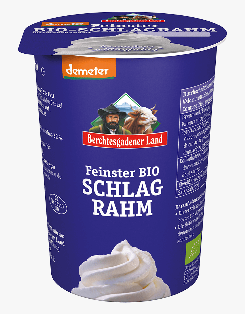 Finest Organic Whipped Cream, 200 G Pot - Demeter Sahne, HD Png Download