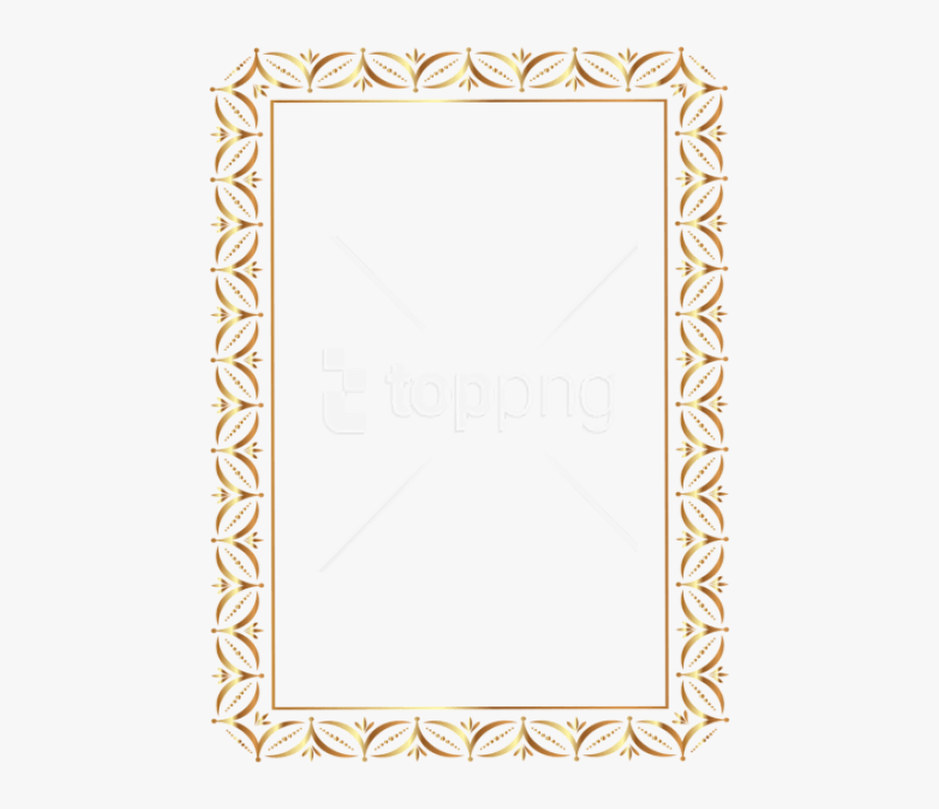 Golden Border Png - Gold Frame Border Transparent, Png Download