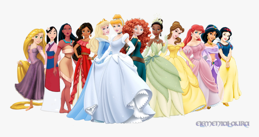 Disney Princesses With Elena - Princess Disney, HD Png Download