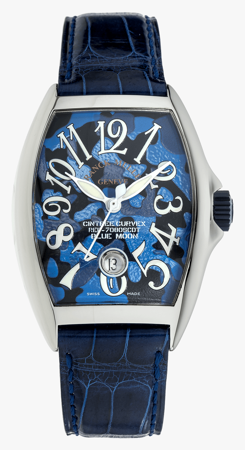 Cintree Curvex Blue Moon Stainless Steel Automatic - Franck Muller Casablanca Black, HD Png Download