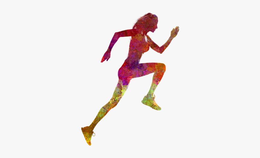 Woman Runner Running Jogger Jogging Silhouette 02, HD Png Download