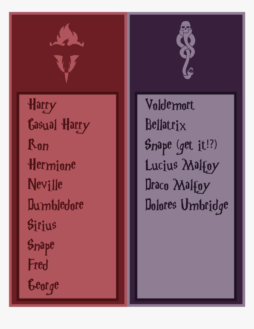 Teams - Secret Voldemort, HD Png Download