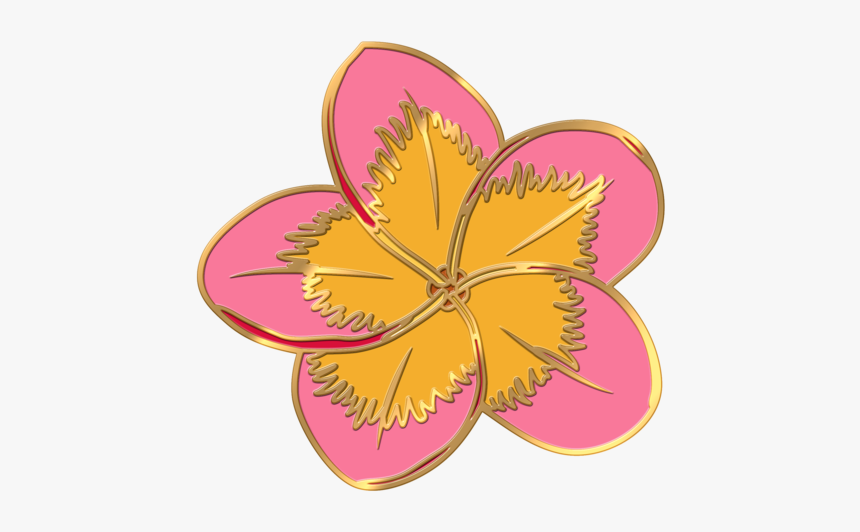 Plumeria Flower Pin - Illustration, HD Png Download