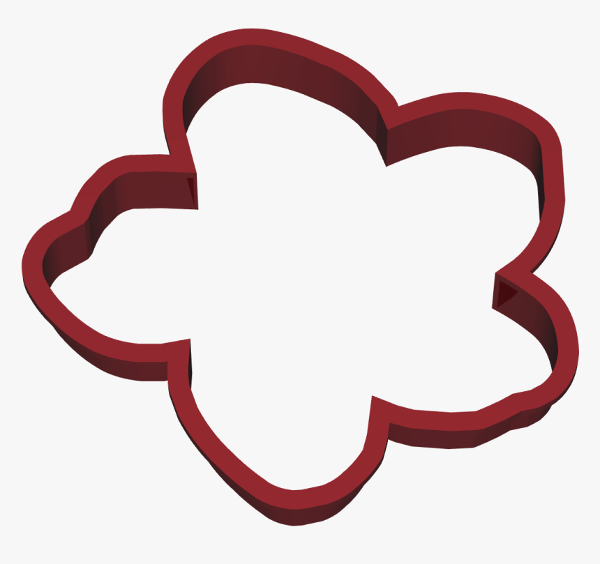 Plumeria Cookie Cutter - Heart, HD Png Download