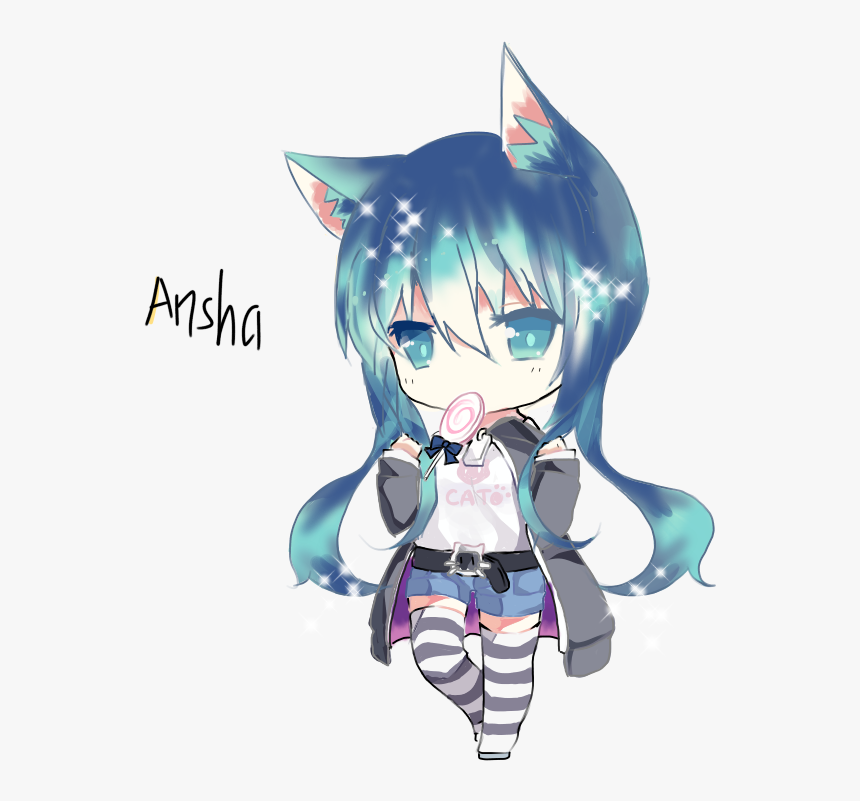 Kawaii Neko - Cartoon, HD Png Download