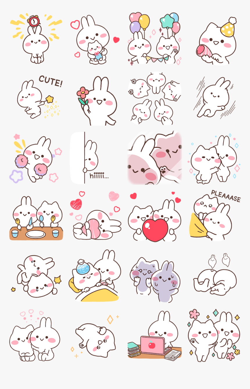 Happy Mimi And Neko Facebook Stickers - Mimi And Rico Sticker, HD Png Download