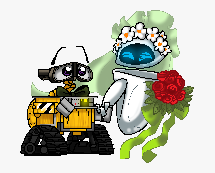 Cartoon,clip Character,graphics - Wall E And Eve Love, HD Png Download