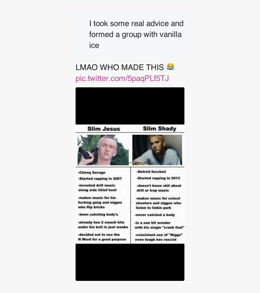 Bodies , Chief Keef, And Detroit - Slim Jesus Vs Eminem Meme, HD Png Download