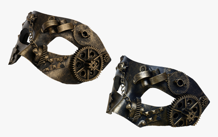 Mask, Steampunk, Metal, Metal Mask, Gears, Chain, Iron - Film, HD Png Download