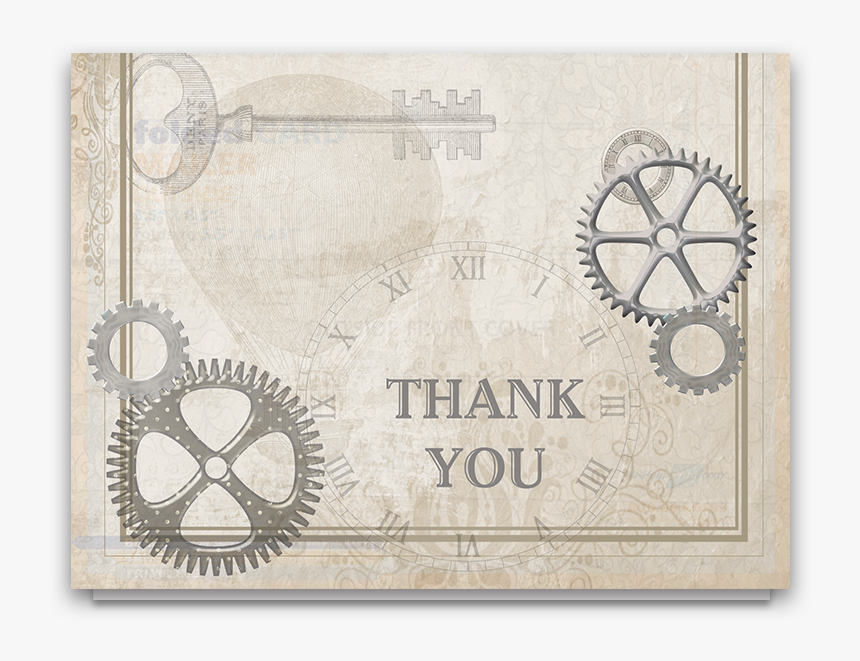 Steampunk Wedding Industrial Style Thank You Card - Banknote, HD Png Download