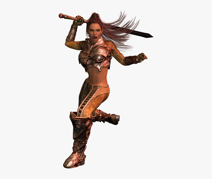 Woman Fighter Amazone - Fantasy Woman Fighter, HD Png Download