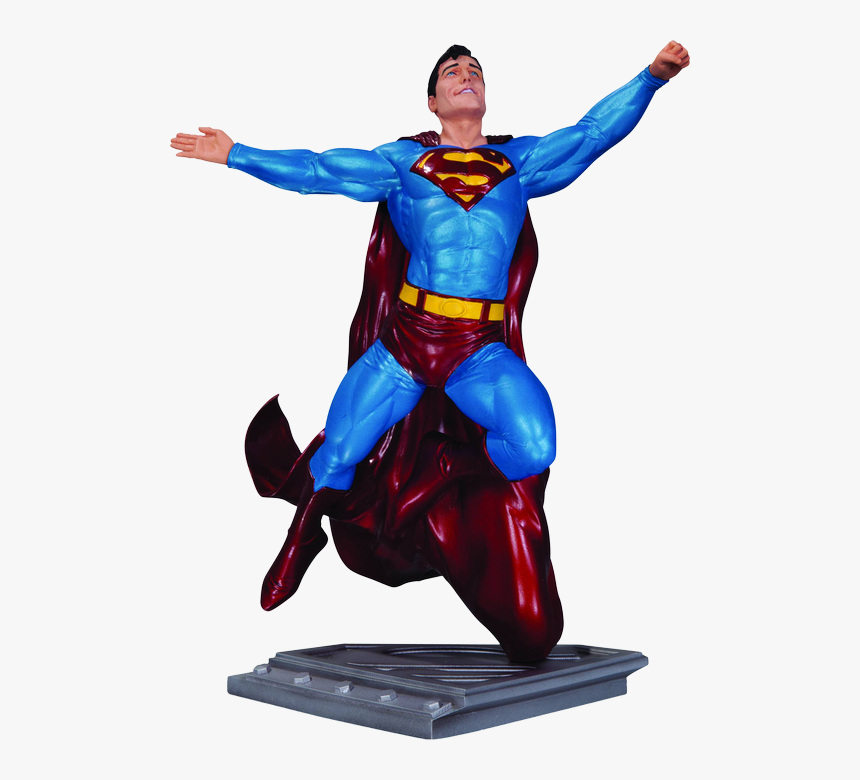 Man Of Steel Statue By Gary Frank-dccaug140378 - Gary Frank Superman Statue, HD Png Download