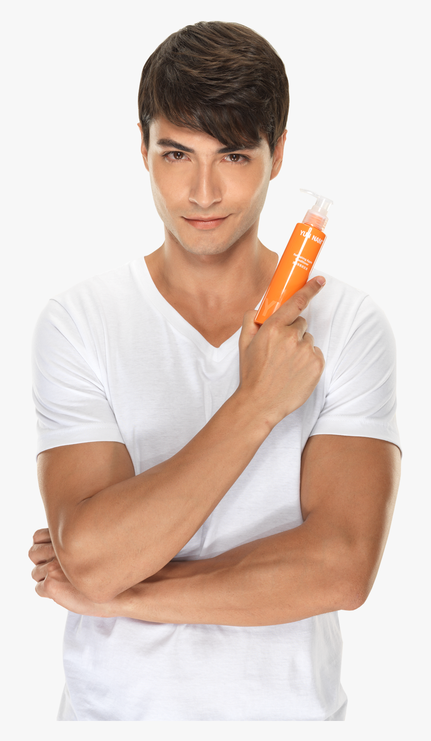 Male Model With Product - Male Hair Model Png, Transparent Png