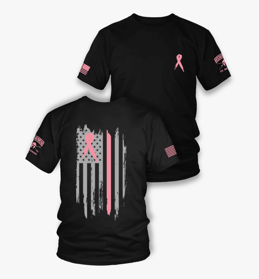 Breast Cancer Awareness Ribbon Tee - Active Shirt, HD Png Download