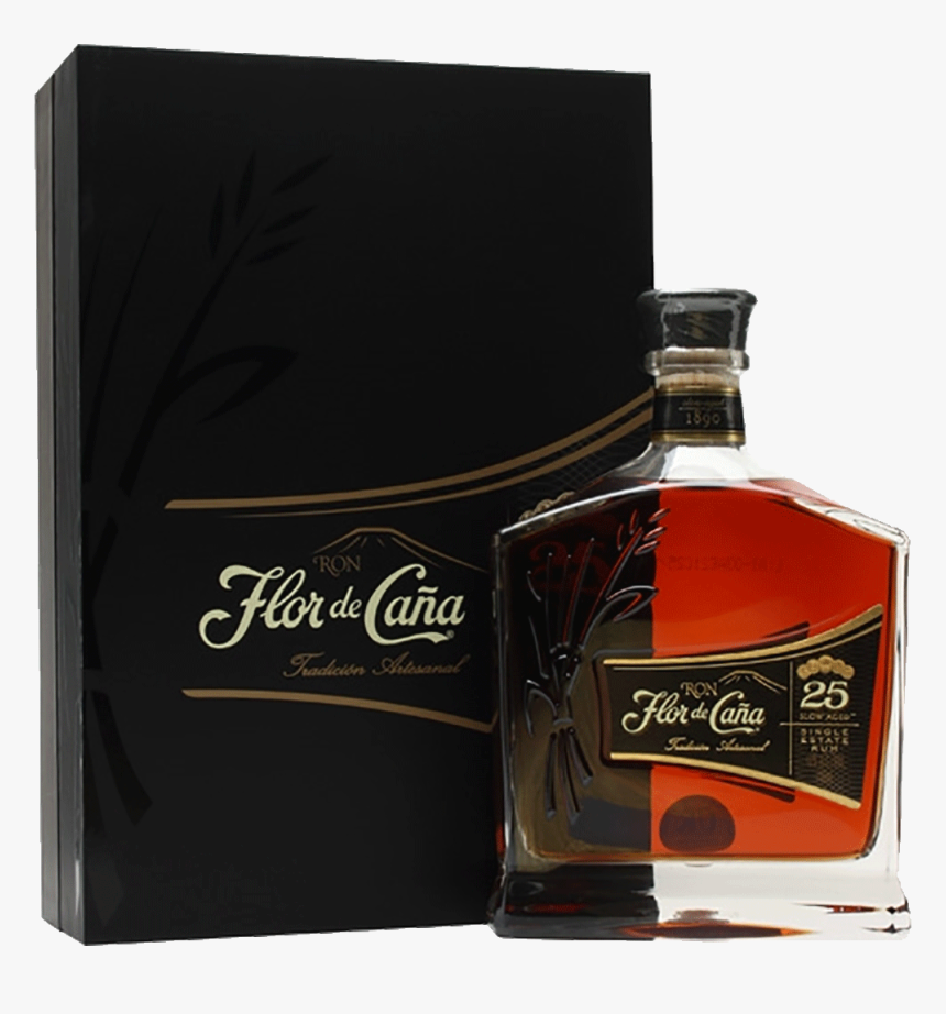 Flor De Cana Tradicion Artesanal 25 Slow Aged Single - Ron Flor De Caña 25, HD Png Download