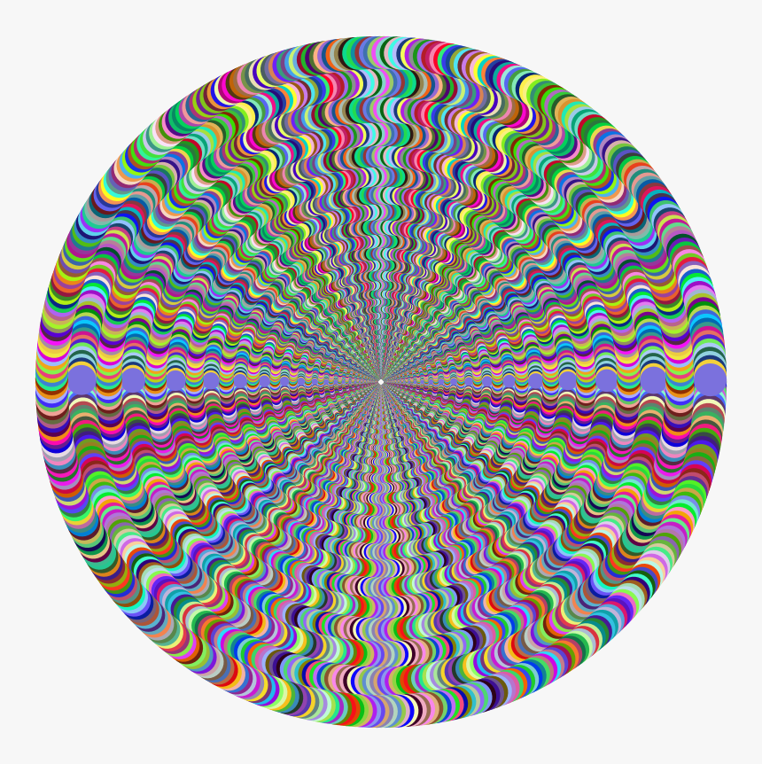 Psychedelic Round Vortex - Circle, HD Png Download