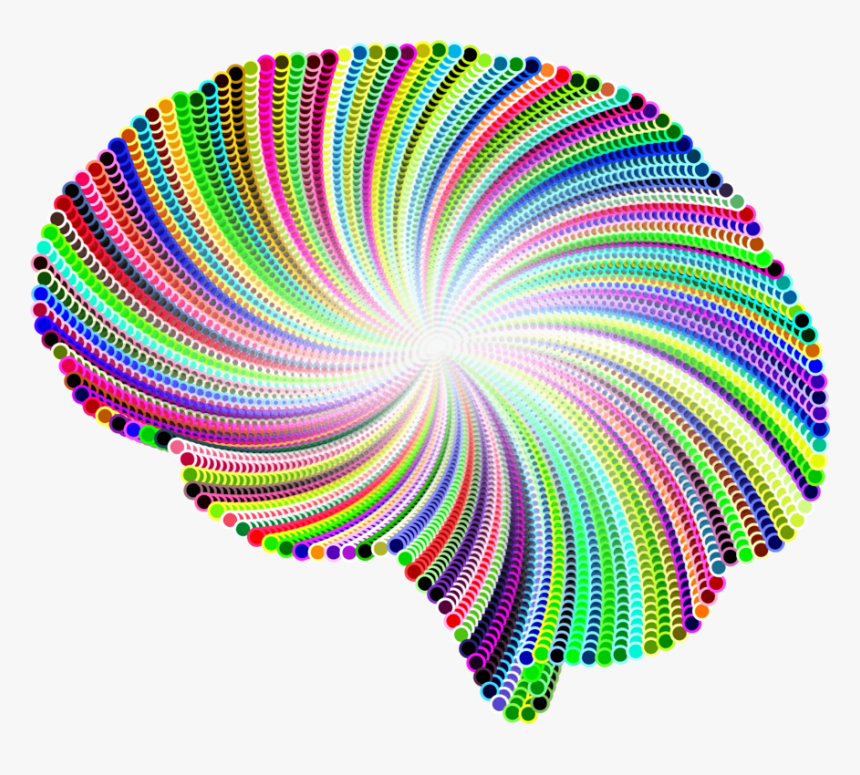 Psychedelic Brain Design - Circle, HD Png Download
