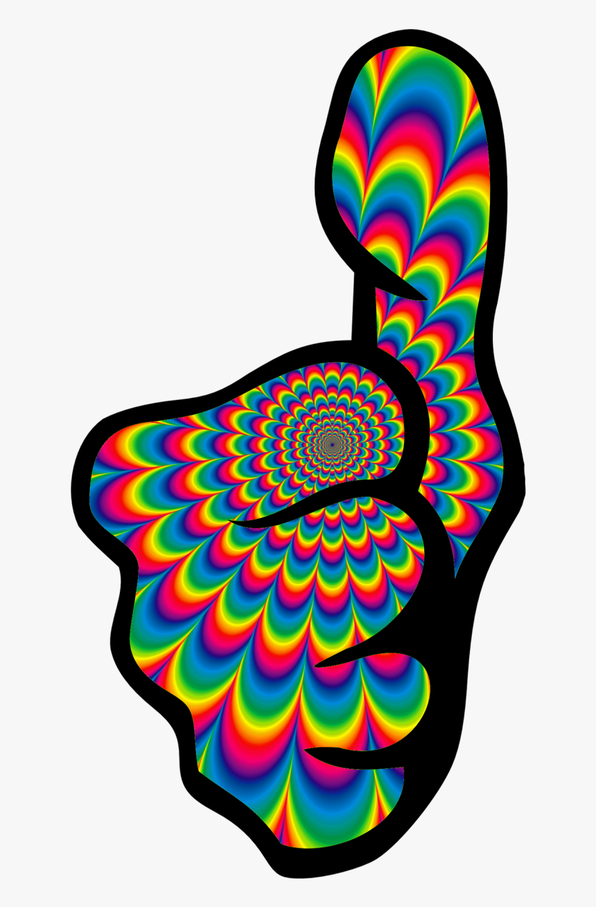 Psychoactive Drugs Show Promise For Dual Diagnosis, - Psychedelic Thumbs Up, HD Png Download