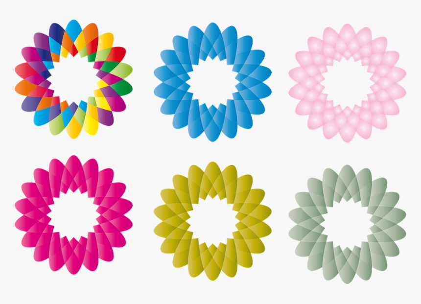 Transparent Flower Pngs - Printable Colorful Color Flowers, Png Download
