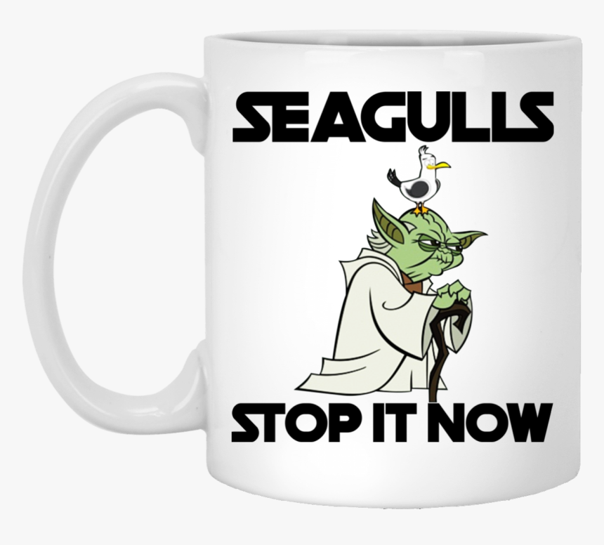 Seagulls Stop It Now Mugs - Yoda Cartoon, HD Png Download