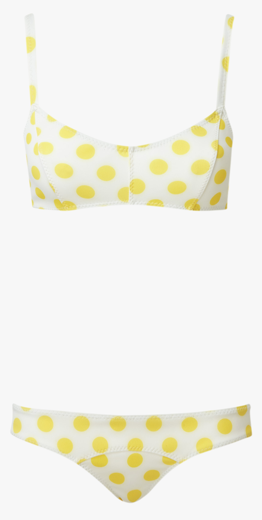 White Bikini With Yellow Polka Dots, HD Png Download