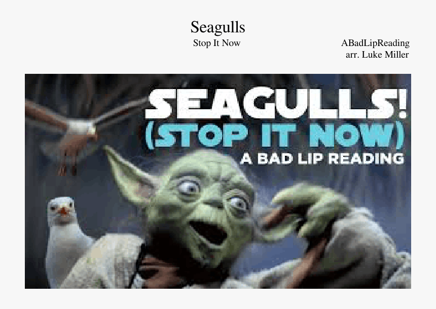 Seagulls Stop It Now Lyrics, HD Png Download