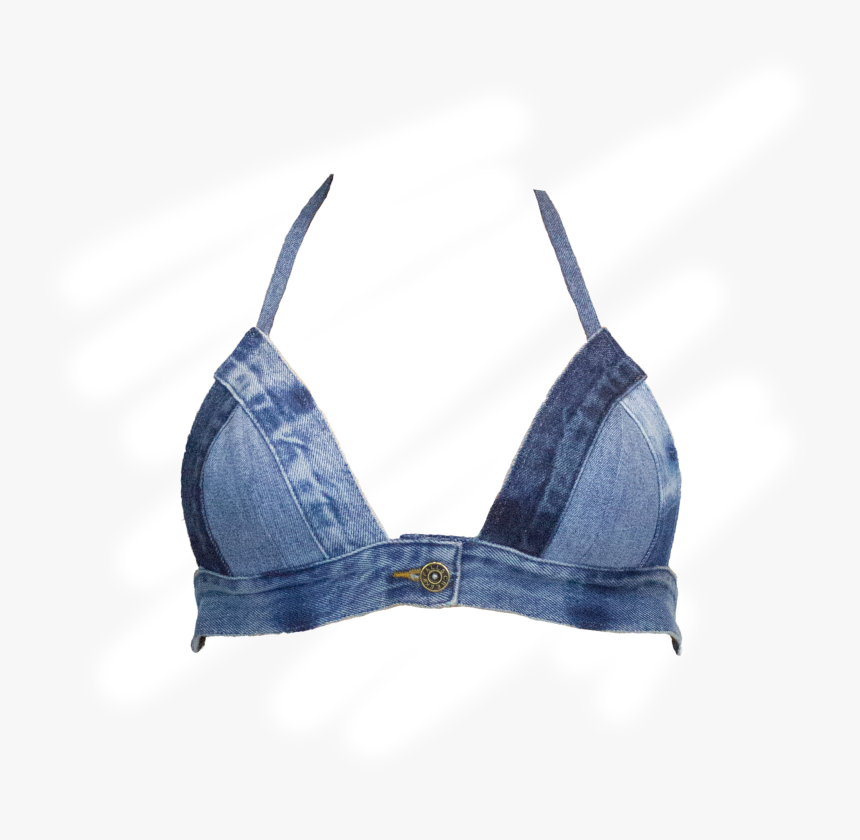 The Denim Bikini Top 
 Class Lazyload Lazyload Fade - Brassiere, HD Png Download