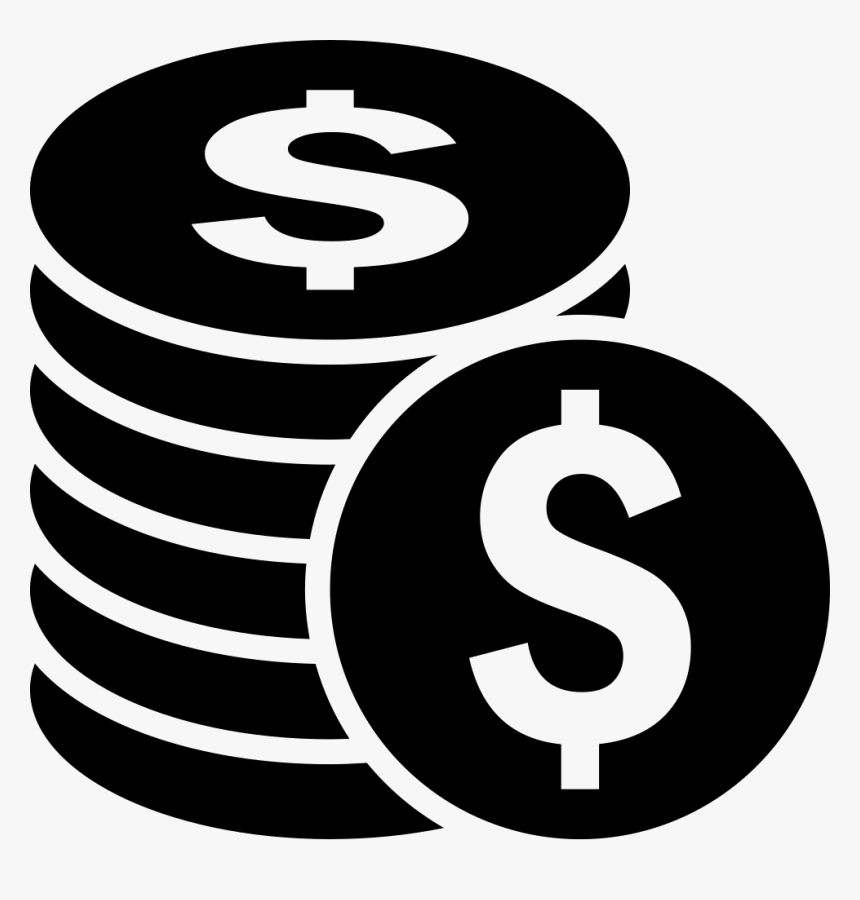 Coins Of Dollars Stack - Dollar Coin Icon Png, Transparent Png