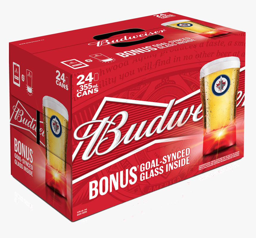 Budweiser Winnipeg Jets Pack With Red Light Goal-synced - Budweiser Beer 473 Ml, HD Png Download
