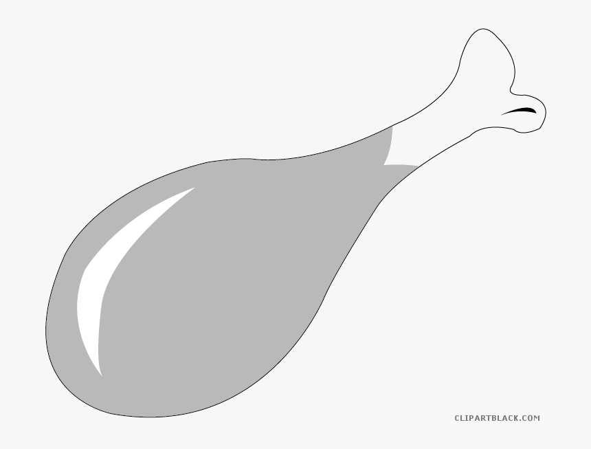 Cartoon Turkey Animal Free Black White Clipart Images - Transparent Background Chicken Leg Clipart, HD Png Download