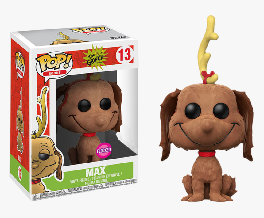Max The Dog Flocked Us Exclusive Pop Vinyl Figure - Funko Pop Grinch Max, HD Png Download