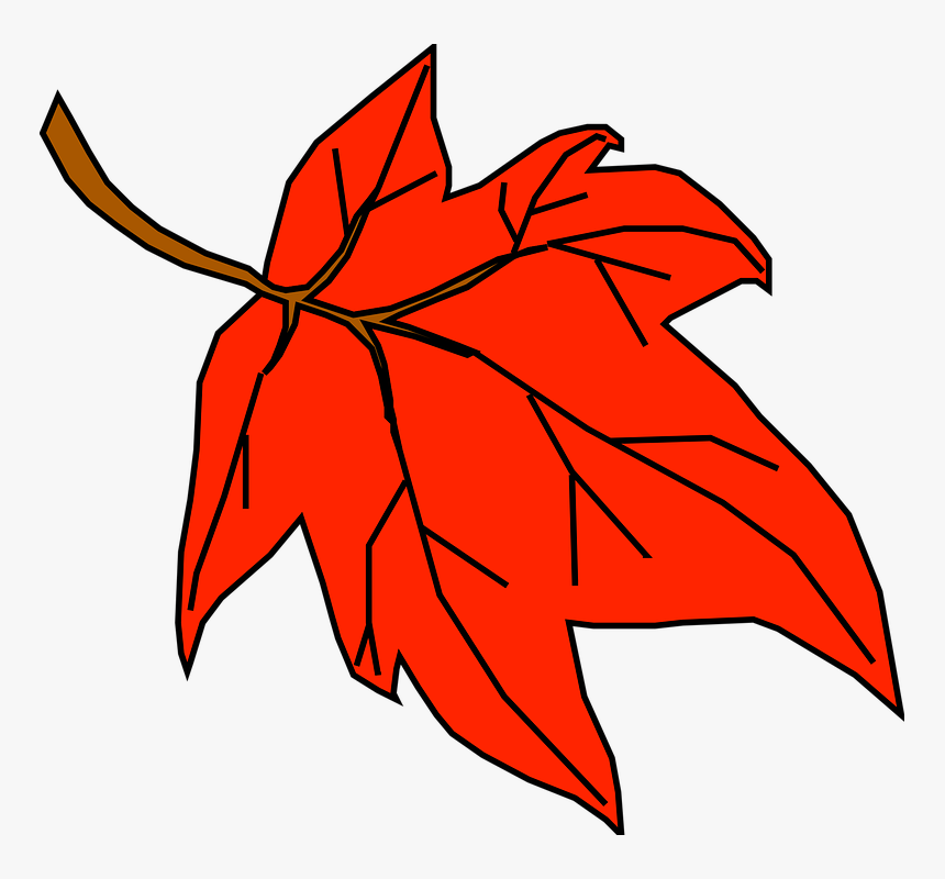 Falling Leaves Outline Png - Brown Fall Leaves Clip Art, Transparent Png