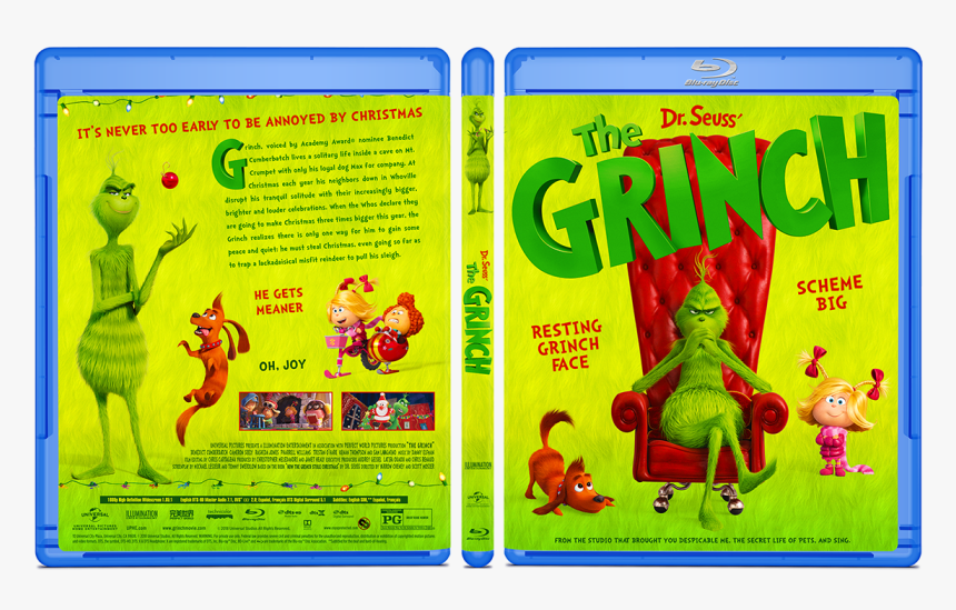 Blu Ray O Grinch 2018, HD Png Download