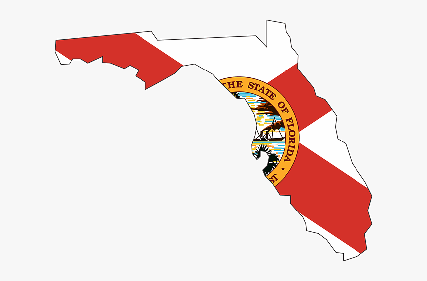 Demotech Highlights Florida Insurers Realistic Loss - Florida Map With Flag, HD Png Download