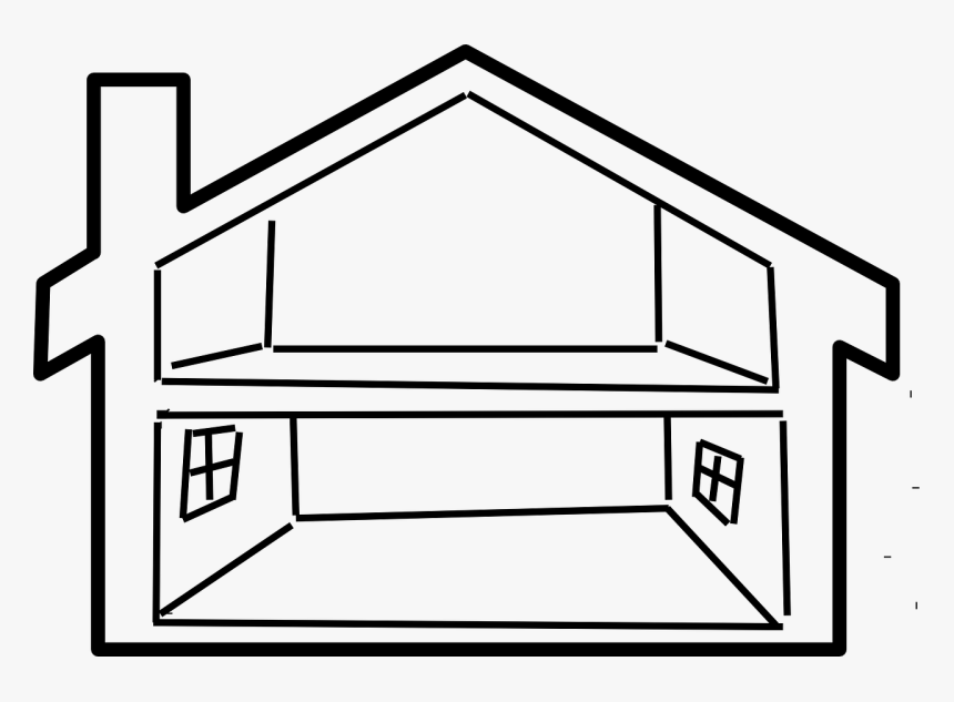 Clipart Clipart Florida State Outline Source - Inside House Clipart Black And White, HD Png Download