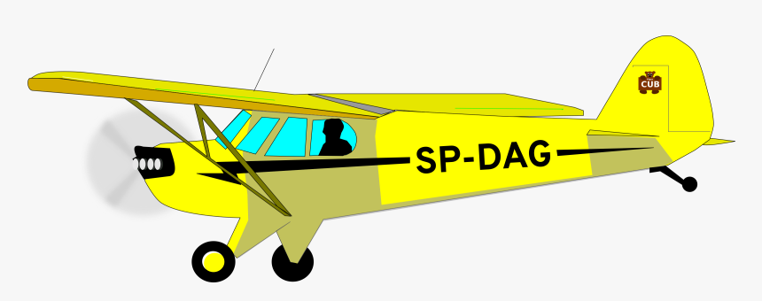 Pilot Clipart Small Plane - Piper Plane Clip Art, HD Png Download