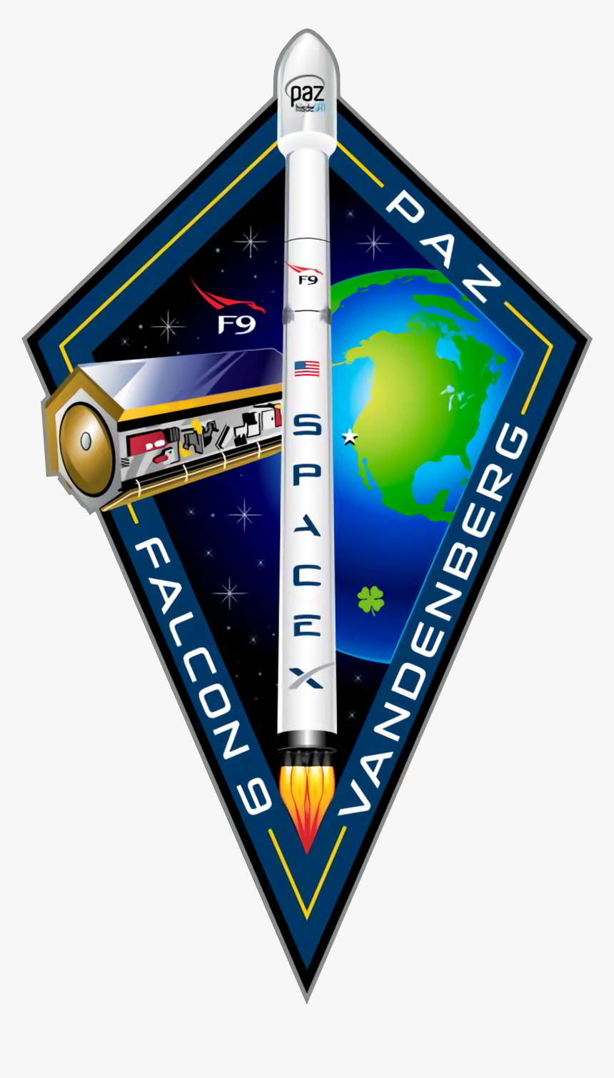 Transparent Space X Logo Png - Falcon 9 Paz Patch, Png Download