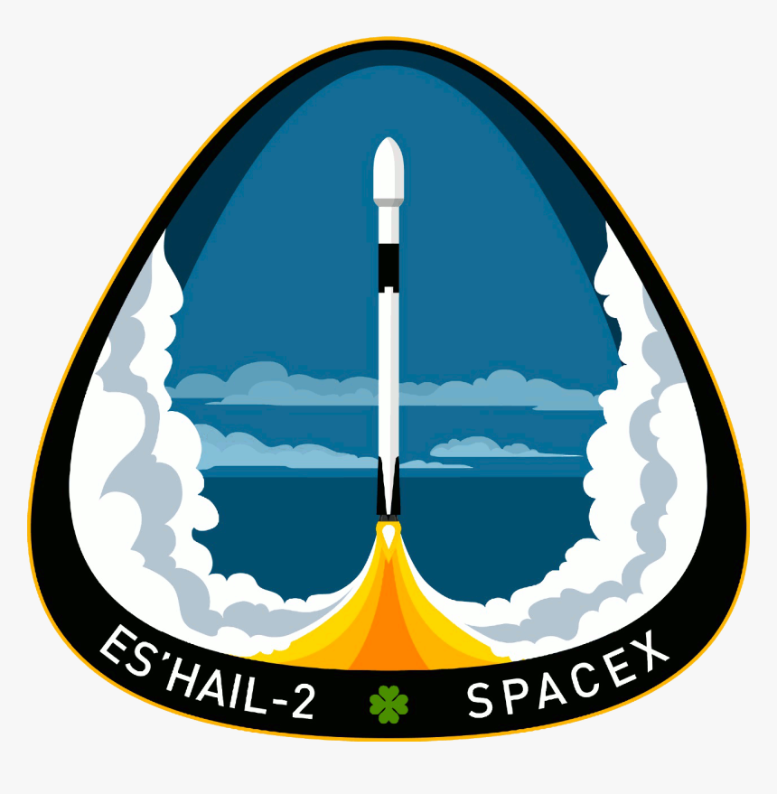 Spacex Es’hail 2 Mission Patch 
 Data Large Image //cdn - Spacex Es Hail Mission Patch, HD Png Download